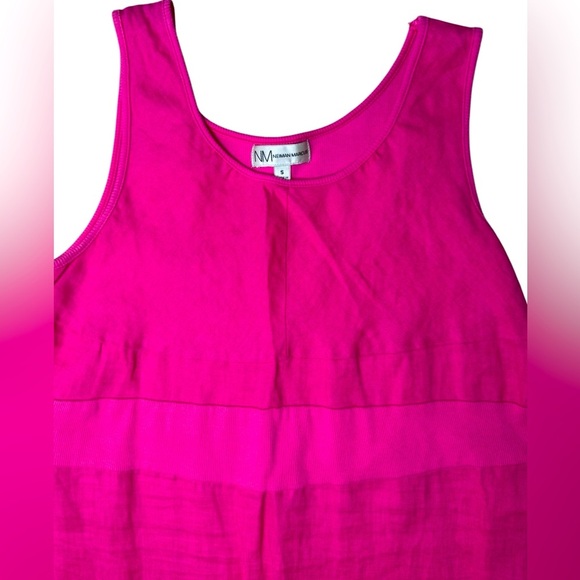 Neiman Marcus Hot Pink Linen Blend Sleeveless Fit & Flare Dress Size Small - Picture 5 of 8